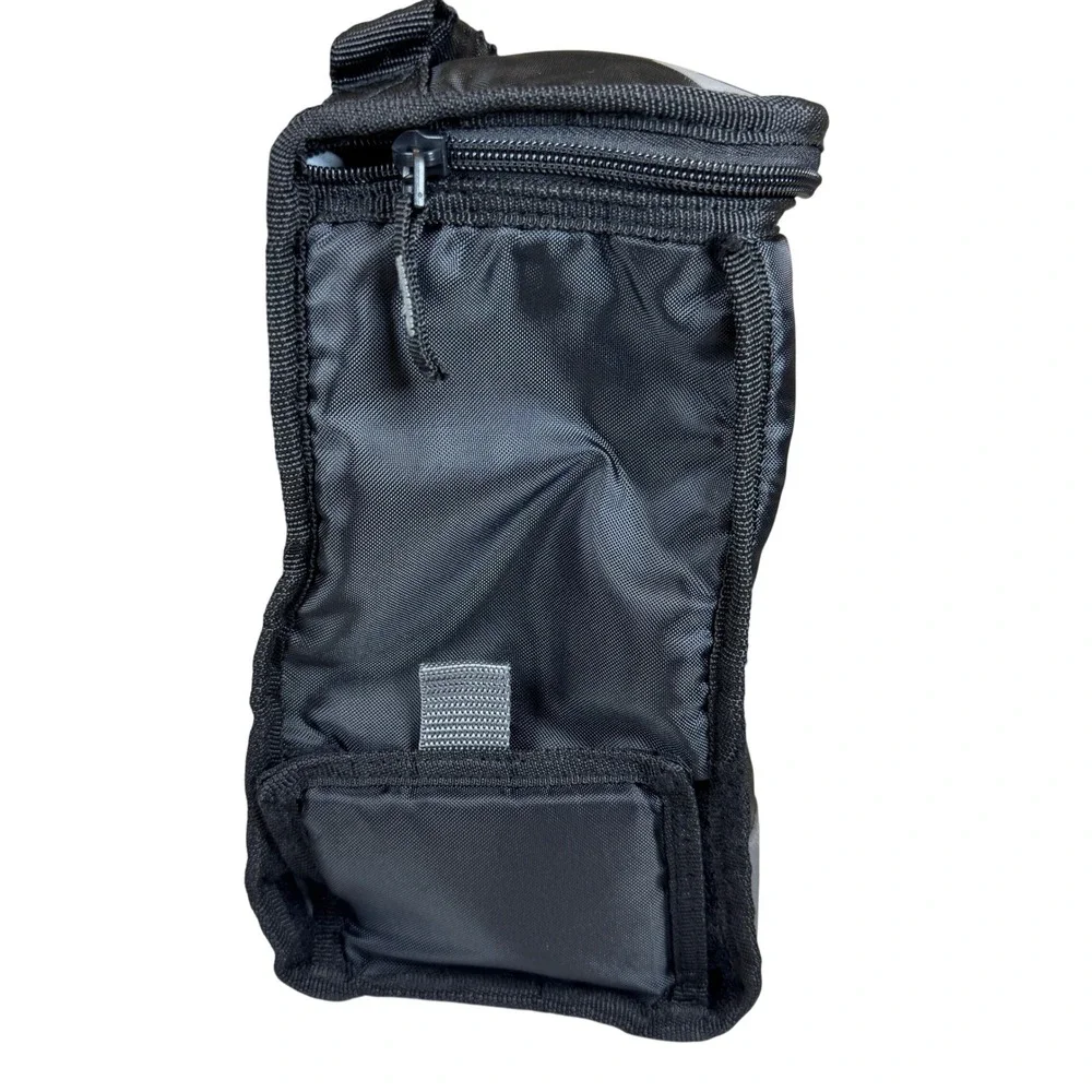 Arctic Zone Insulated Lunch Bag Black Gray Vertical Zippered Pouch 10004630‎